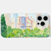 Persoonlijke stadspark skyline monogram Case-Mate iPhone case (Achterkant (horizontaal))