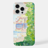 Persoonlijke stadspark skyline monogram iPhone hoesje (Achterkant)