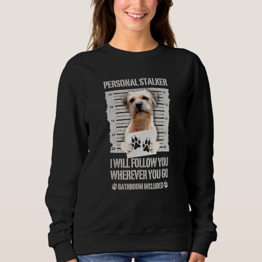 Persoonlijke Stalker Barbour Border Terrier Trui (Voorkant)