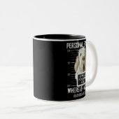 Persoonlijke Stalker Dog Spinone Italiano Ik zal F Tweekleurige Koffiemok (Voorkant rechts)