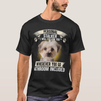 Persoonlijke Stalker ik volg je Morkie Lovers T-shirt