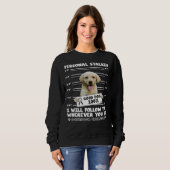 Persoonlijke Stalker Labrador Retriever voor hond Trui (Voorkant volledig)