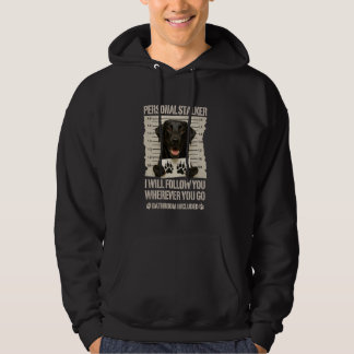 Persoonlijke Stalker Zwarte Labrador- Zwarte Retri Hoodie