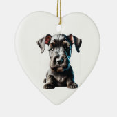 Persoonlijke standaard Schnauzer Puppy Keramisch Ornament (Rechts)