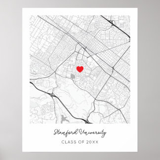 Persoonlijke Stanford University Plattegrond Poste Poster