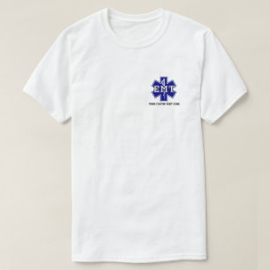 Persoonlijke Star of Life White EMS, EMT T T-Shirt