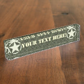 Persoonlijke Star Stencil  Digital Camo Naambordje (Zijkant)