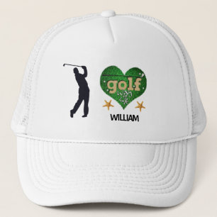 Persoonlijke Starfish Male Silhouette GOLF Trucker Pet