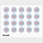 Persoonlijke Stargazer Lily Ronde Sticker (Vel)