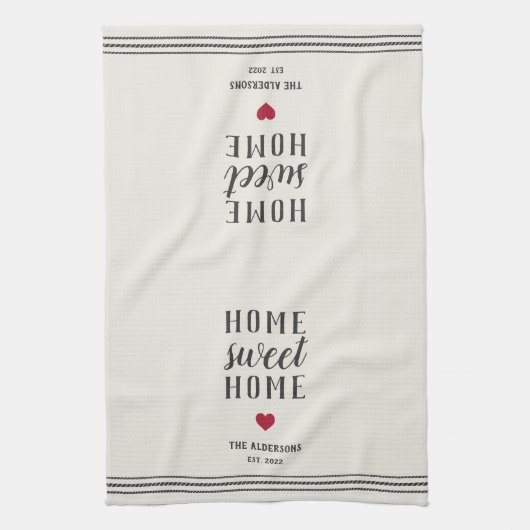 Persoonlijke startnaam theedoek (Verticaal)