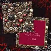 Persoonlijke Steampunk Harten Valentijnsdag Kaart