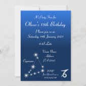 Persoonlijke Steenbok Zodiac Feest Uitnodiging (Voorkant)