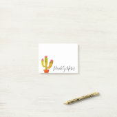 Persoonlijke stekelige cactusplant Post-it® notiti Notes (Op bureau)