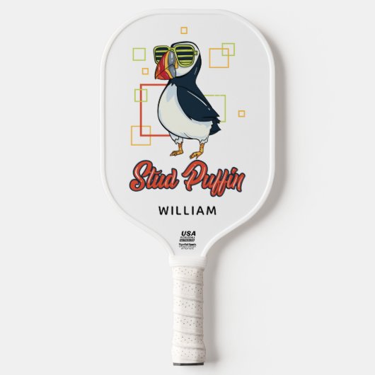 Persoonlijke Stekelpapegaaiduiker Zeevogel Cute Ga Pickleball Paddle (Voorkant)