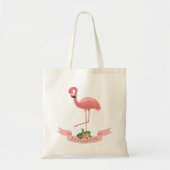Persoonlijke stekelroze flamingo tote bag (Voorkant)