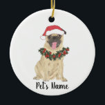 Persoonlijke stekker keramisch ornament<br><div class="desc">Maak de mooie lijst dit jaar met een gepersonaliseerd siertje van je snoepje.</div>