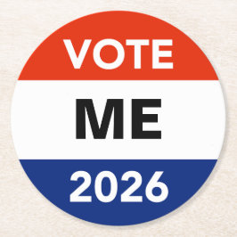 Persoonlijke Stem 2026 Tussenverkiezingscampagne Ronde Kartonnen Onderzetter