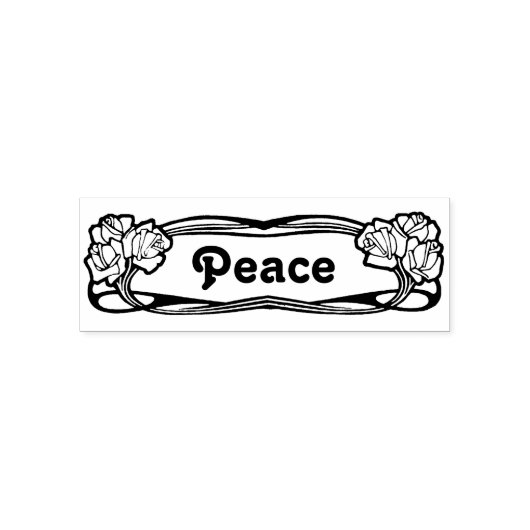 Persoonlijke stempel met tuinrozen (Design)