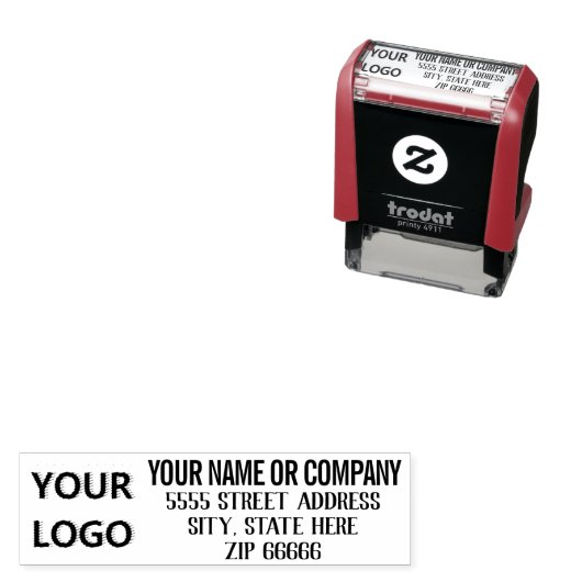Persoonlijke Stempel Uw Logo Adres Naam Bedrijf (In situ)