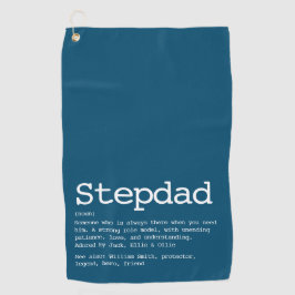 Persoonlijke Stepdad Definitie Modern Blauw Golfhanddoek