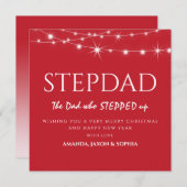Persoonlijke Stepdad - hedendaagse Kerstmis Feestdagenkaart (Voorkant / Achterkant)