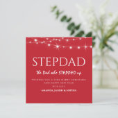 Persoonlijke Stepdad Kerstkaart (Staand voorkant)