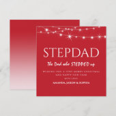 Persoonlijke Stepdad Moderne Kerstmis Feestdagenkaart (Voorkant / Achterkant)