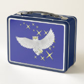 Persoonlijke Ster Uil Blauwe Achtergrond (Achterkant)