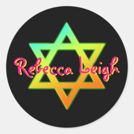 Persoonlijke ster van David Bat Mitzvah Sticker