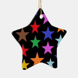 Persoonlijke ster-vormige keramische kerstboomorna keramisch ornament