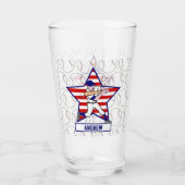 Persoonlijke sterren en Stripes Baseball Batter v1 Glas (Achterkant)