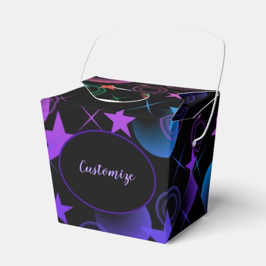 Persoonlijke sterren 'n proefpatroon bedankdoosjes (Voorkant Zijde)