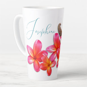Persoonlijke Sterrenbloem Plumeria Bloemen Latte Mok