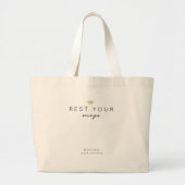 Persoonlijke steun bij kanker cadeau 'Rust je vleu Grote Tote Bag (Voorkant)