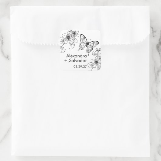 Persoonlijke sticker cadeautjes vlindertuin (Tas)