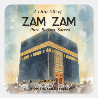 Persoonlijke sticker en label voor Hajj Mubarak vo