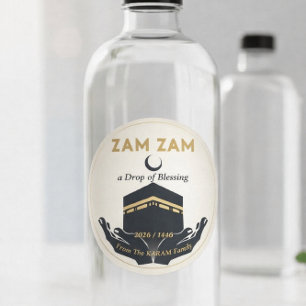 Persoonlijke sticker en label voor Hajj Mubarak vo