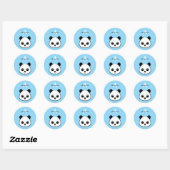 Persoonlijke sticker met cute pandabeer-monogram (Vel)