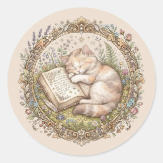 Persoonlijke sticker met een knuffelkat