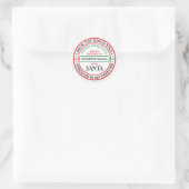 Persoonlijke sticker met naam van Kerstman uit de (Tas)