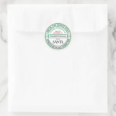 Persoonlijke sticker met naam van Kerstman uit de (Tas)