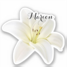 Persoonlijke Sticker van White Lily