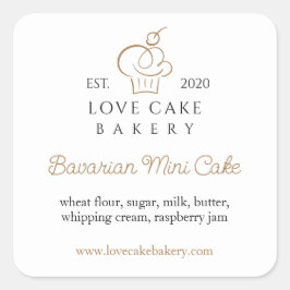 Persoonlijke sticker voor gebakken waren