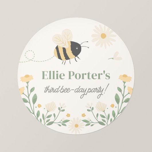 Persoonlijke sticker voor hommelkindercadeau