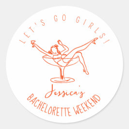 Persoonlijke sticker voor vrijgezellenfeest 