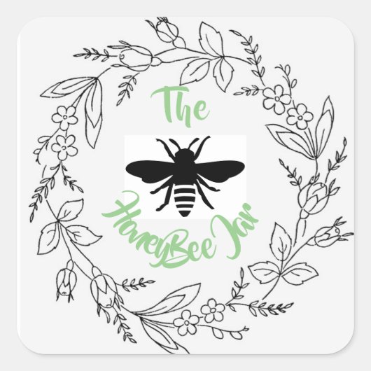 Persoonlijke Stickers & Labels - HoneyBee Jar (Voorkant)