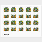 Persoonlijke stickers met jungle dieren voor kinde (Vel)
