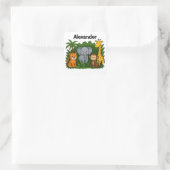 Persoonlijke stickers met jungle dieren voor kinde (Tas)