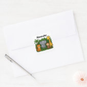 Persoonlijke stickers met jungle dieren voor kinde (Envelop)