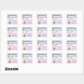 Persoonlijke stickers van de paashaas met liefde (Vel)